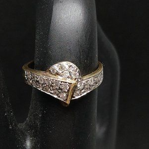 14k Yellow Gold Ring .75 TCW Diamonds Size 7.5